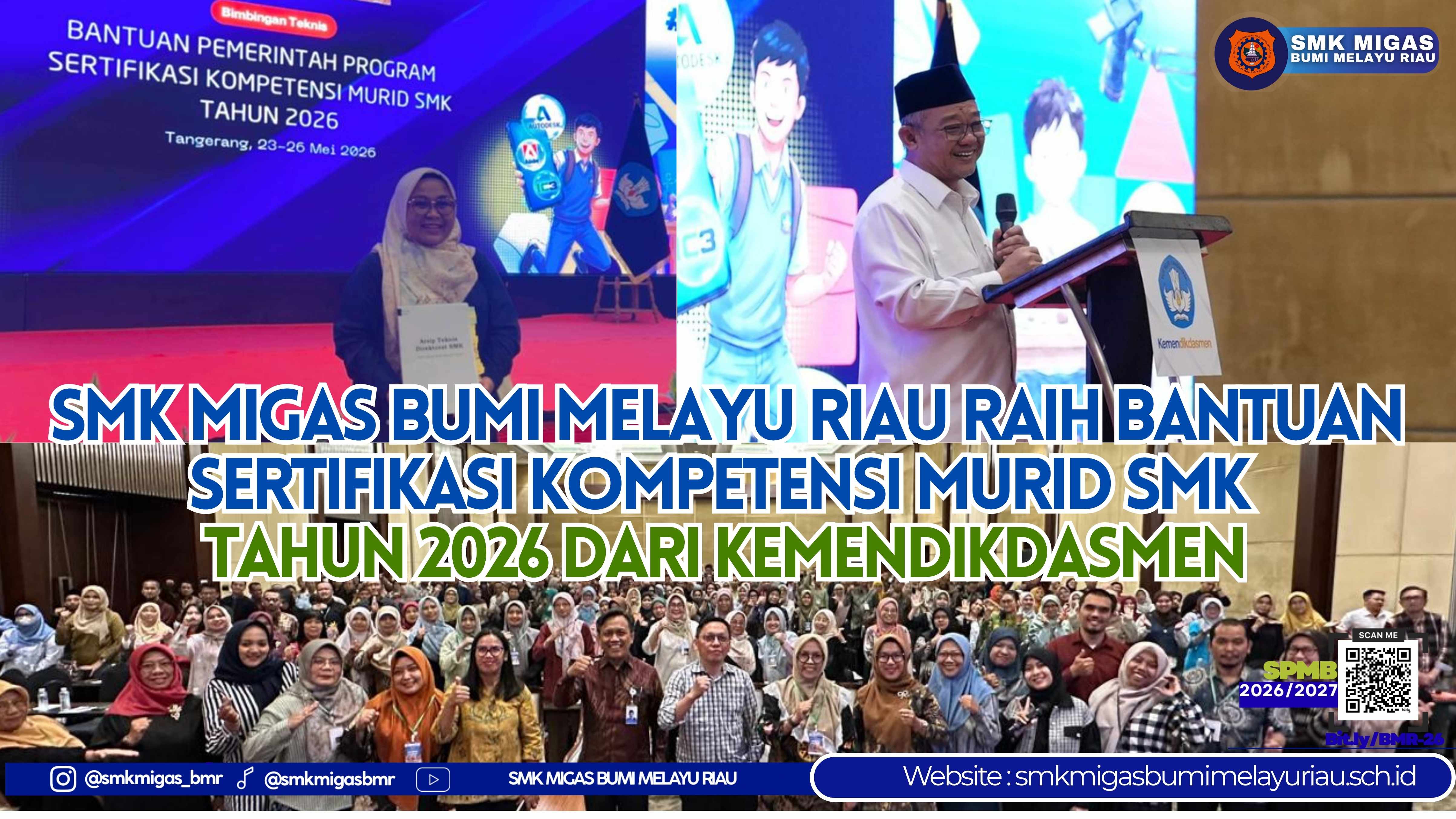 SMK Migas Bumi Melayu Riau Raih Bantuan Sertifikasi Kompetensi Murid SMK Tahun 2026 dari Kemendikdasmen